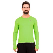 Camiseta Running Performance Muvin Masculina em Poliamida com Manga Comprida e UV50 Para Corrida