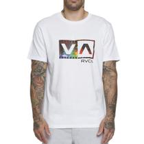 Camiseta RVCA Balance Box Film SM25 Masculina Branco Camiseta RVCA Balance Box Film SM25 Masculina Branco