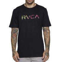 Camiseta RVCA Floral Frame SM25 Masculina Preto