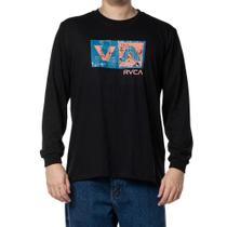 Camiseta RVCA Manga Longa Balance Box WT24 Masculina Preto Camiseta RVCA Manga Longa Balance Box WT24 Masculina Preto