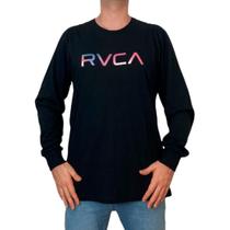 Camiseta RVCA Manga Longa Big Fills Preta - Masculina
