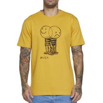 Camiseta RVCA Venn Diagram SM25 Masculina Mostarda