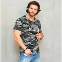 Camiseta Sagitta Premium Algodão Camuflada Gola Redonda