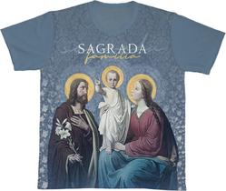 Camiseta Sagrada Família Azul Unissex Camiseta Sagrada Família Azul Unissex