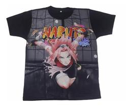 Camiseta Sakura Haruno Blusa Adulto Unissex Anime Naruto A186