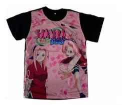 Camiseta Sakura Haruno Blusa Infantil Anime Naruto A311 BM