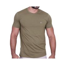 Camiseta Sallo Meia Manga Básica 1641 Plus Misto Khaki