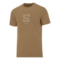 Camiseta Salomon Logo Ss Tee - masculino - bege Camiseta Salomon Logo Ss Tee - masculino - bege