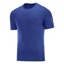 Camiseta Salomon Predict SS Tee Masculina Azul Camiseta Salomon Predict SS Tee Masculina Azul