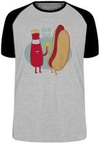 Camiseta Salsicha hot dog cachorro quente Blusa Plus Size extra grande adulto ou infantil