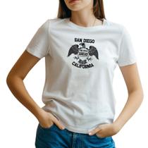 Camiseta San Diego modelo babylook feminina manga curta