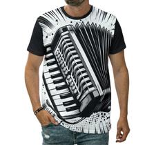 Camiseta Sanfona Acordeão Gaita Instrumento Musical Música