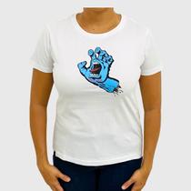 Camiseta Santa Cruz Feminina Screaming Hand Dront SS Branco Camiseta Santa Cruz Feminina Screaming Hand Dront SS Branco