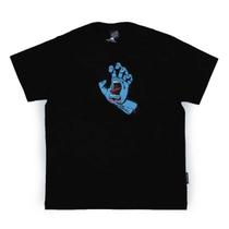 Camiseta Santa Cruz Juvenil Screaming Foam Hand Front SS Preto