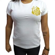 Camiseta santos comemorativa 1000 gols pelé feminina