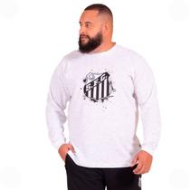 Camiseta Santos Oficial Classic Manga Longa Plus Size Masculina
