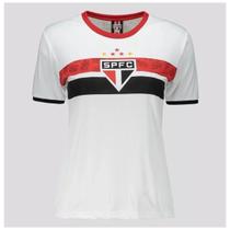 Camiseta são paulo spf stencil feminina branco braziline - Camiseta são paulo spf stencil feminina branco braziline -