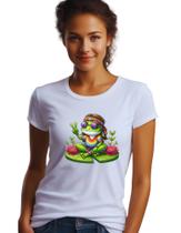 Camiseta Sapo Hippie Paz E Amor Lotus Vitoria Regia M4