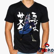 Camiseta Sasuke Uchiha 100% Algodão Naruto Anime Geeko