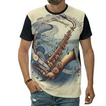 Camiseta Saxofone Instrumento Musical Sopro Sax Música Camiseta Saxofone Instrumento Musical Sopro Sax Música
