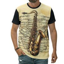 Camiseta Saxofone Instrumento Musical Sopro Sax Orquestra