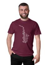 Camiseta Saxofone Musico Notas Musicais