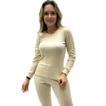 Camiseta schmitt manga longa canelada feminina