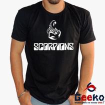 Camiseta Scorpions 100% Algodão Banda de Rock Geeko