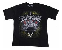 Camiseta Scorpions Blusa Adulto Unissex Banda de Rock Mr305