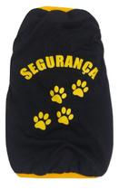 Camiseta Segurança Para Cães Cor Preto Tamanho M