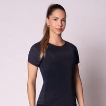 Camiseta Selene Fitness Dry Fit Manga Curta Microfuros Nas Costas