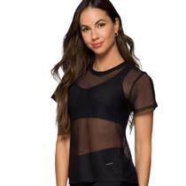 Camiseta Selene Tela Feminina - Preta Camiseta Selene Tela Feminina - Preta