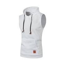 Camiseta Sem Mangas Com Capuz Para Homens, Moda Casual, Top De Academia, Colete Esportivo