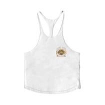 Camiseta Sem Mangas De Algodão Com Estampa De Tigre Para Homens, Respirável, Estilo Y Back, Ideal