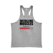 Camiseta Sem Mangas De Algodão Respirável Para Homens, Top De Academia, Camiseta De Esporte Y-back