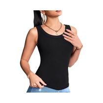 Camiseta Sem Mangas Feminina Em Cor Sólida, Top De Alças Sexy E Fino Para Todas as Estações