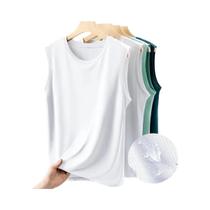 Camiseta Sem Mangas Masculina De Cor Sólida Respirável Com Decote Redondo Para Esportes De Verão Camiseta Sem Mangas Masculina De Cor Sólida Respirável Com Decote Redondo Para Esportes De Verão
