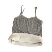 Camiseta Sem Mangas Preta E Quente Para Mulheres, Sexy, Térmica, De Veludo Elástico, Roupa Íntima