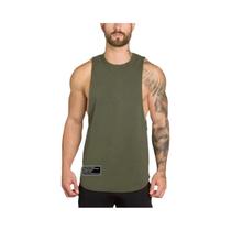 Camiseta Sem Mangas Respirável Para Academia Masculina Em Algodão, Ideal Para Treinos De Verão E