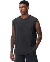 Camiseta sem mangas SnowElve Workout para homens preta Camiseta sem mangas SnowElve Workout para homens preta