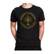 Camiseta Senhor Dos Anéis Gandalf Estampa Dourada
