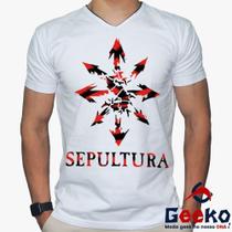 Camiseta Sepultura 100% Algodão Geeko Rock Nacional