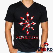 Camiseta Sepultura 100% Algodão Geeko Rock Nacional