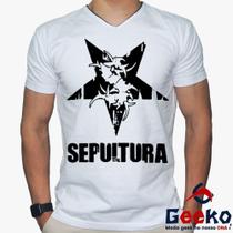 Camiseta Sepultura 100% Algodão Geeko Camiseta Sepultura 100% Algodão Geeko
