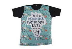 Camiseta Série Greys Anatomy It's a Beautiful Day To Save Lifes Blusa Adulto Unissex S024 BM