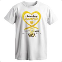 camiseta setembro amarelo cuidar da mente é cuidar da vida