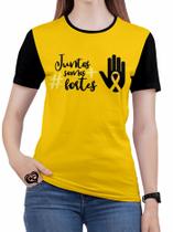 Camiseta Setembro Amarelo Feminina blusa Mão - Alemark