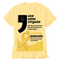 Camiseta Setembro Amarelo Unissex Mes Do Combate Ao Suicidio