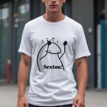 Camiseta Sextou Divertida Unissex 100% Algodão Premium Camisa Confortável de Festa Bar e Happy Hour