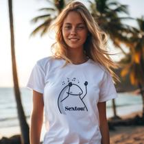 Camiseta Sextou Engraçada Unissex 100% Algodão Premium Macio Estampa Criativa e Alta Durabilidade
